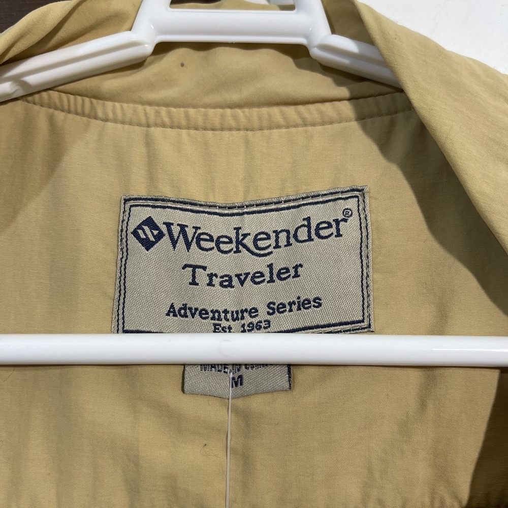 Weekender Traveler Vest Mens Medium Beige Safari Utility Pockets Hunting Fishing - Picture 6 of 8